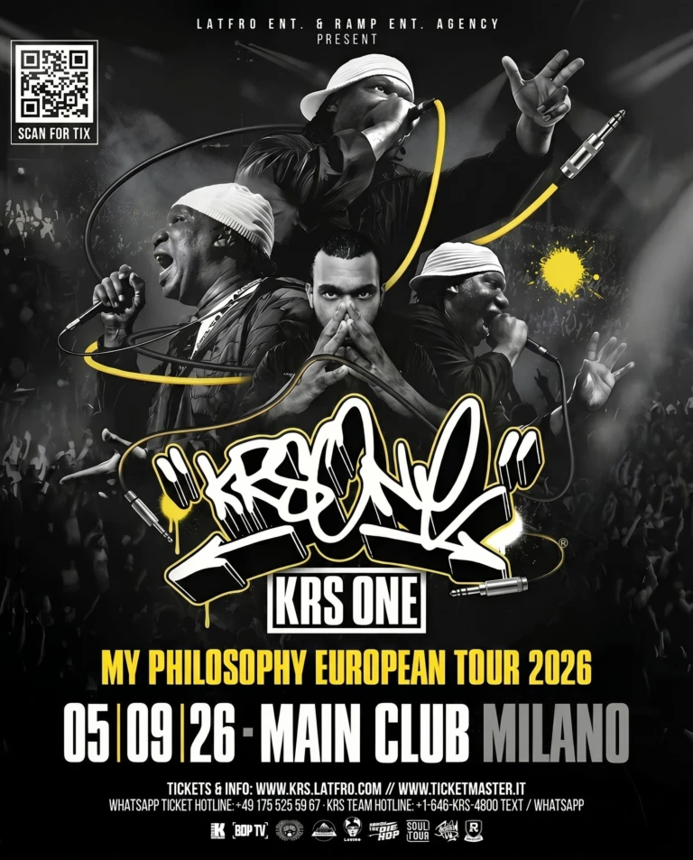 Locandina KRS-One — My Philosophy European Tour 2026